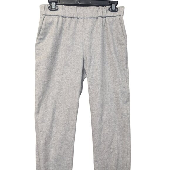 Wilfred Aritzia wool light gray jogger trouser pant elastic office ankle small - Picture 1 of 9